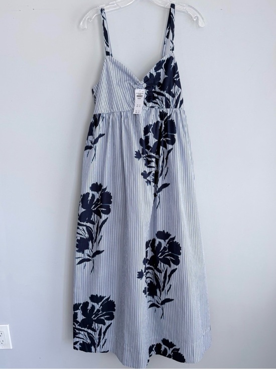 Abercrombie & Fitch Dresses & Skirts - Abercrombie & Fitch Navy and White Striped Floral Maxi Dress